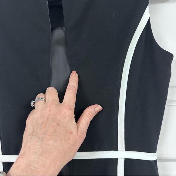 Calvin Klein Black and White Midi Dress - Picture 7 of 7